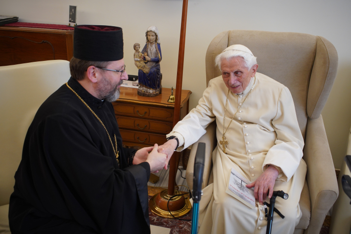 Глава УГКЦ привітав папу-емерита Венедикта XVI з ювілеєм священства