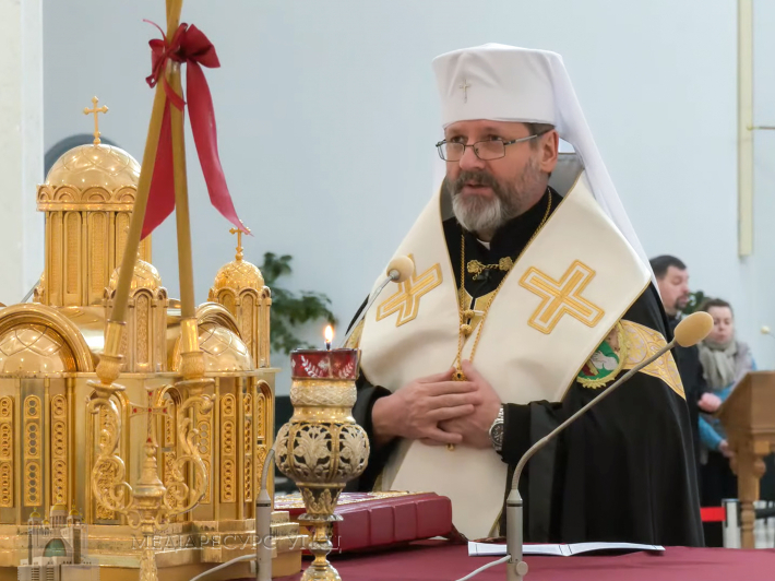 Блаженніший Святослав очолює Молебень в час війни у Патріаршому соборі в Києві, 30 березня 2022 року