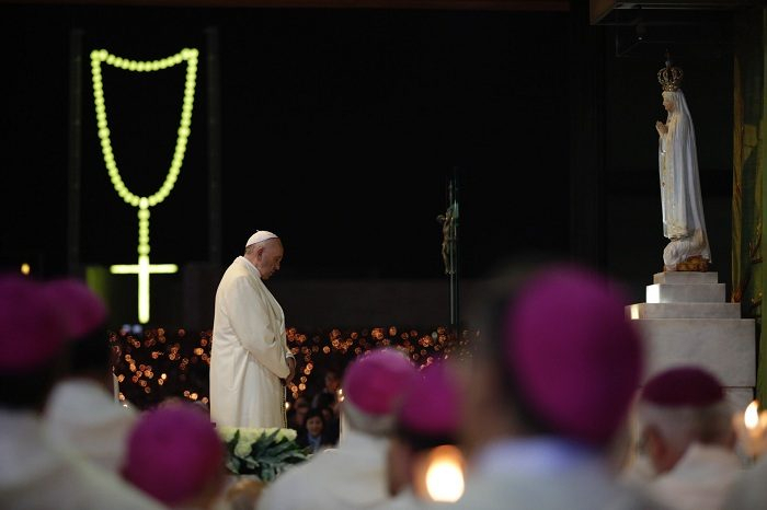 Фото: Папа Франциск у Фатімі, 2017, фото: Daniel Ibañez/CNA