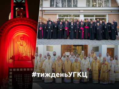 #ТижденьУГКЦ: участь Патріаршого собору в #RedWeek, спільні реколекції єпископів УГКЦ й РКЦ і заклик до молитви за Україну